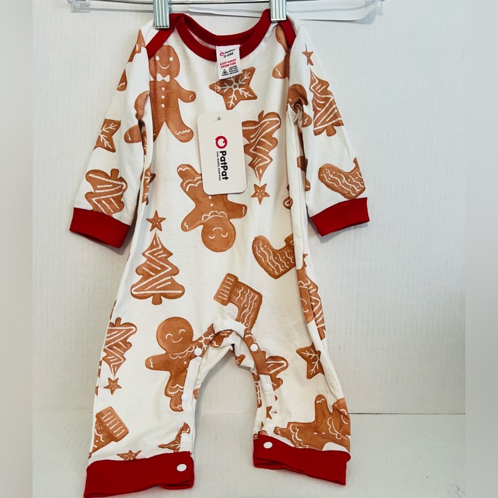 Pat Pat Infant One Piece Holiday Design Pajamas